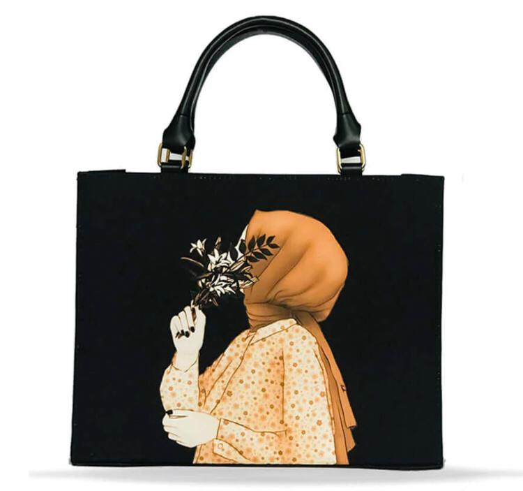 Hijab Style Large Fabric Handbag – Modest & Spacious for Everyday Use