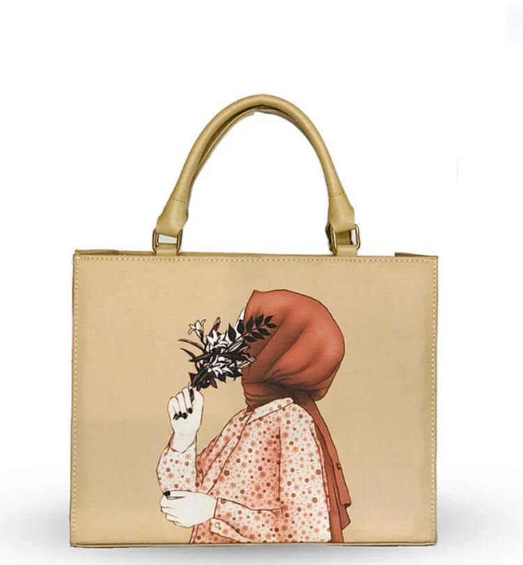 Hijab Style Large Fabric Handbag – Modest & Spacious for Everyday Use