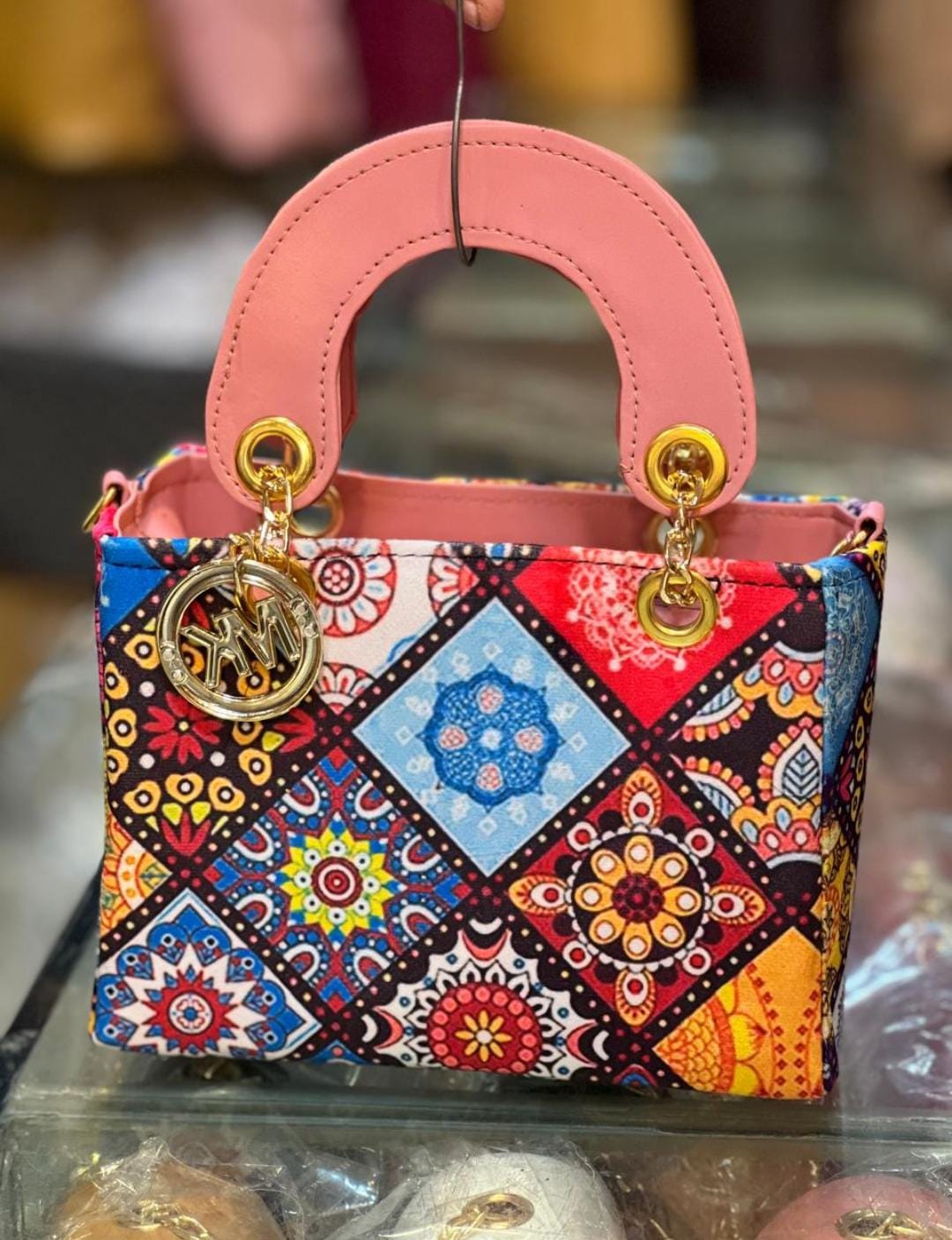 Multi-Color Dior Shape Ladies Handbag