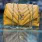 LV Leather Double Zipper Hand Carry Bag