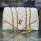 LV Leather Double Zipper Hand Carry Bag