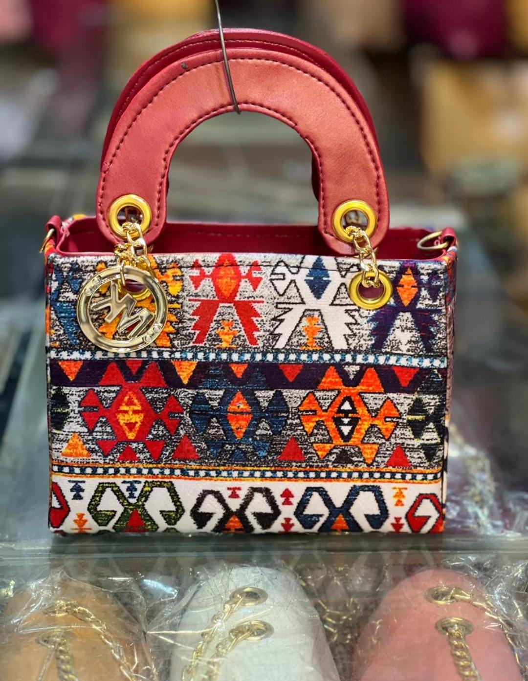 Multi-Color Dior Shape Ladies Handbag