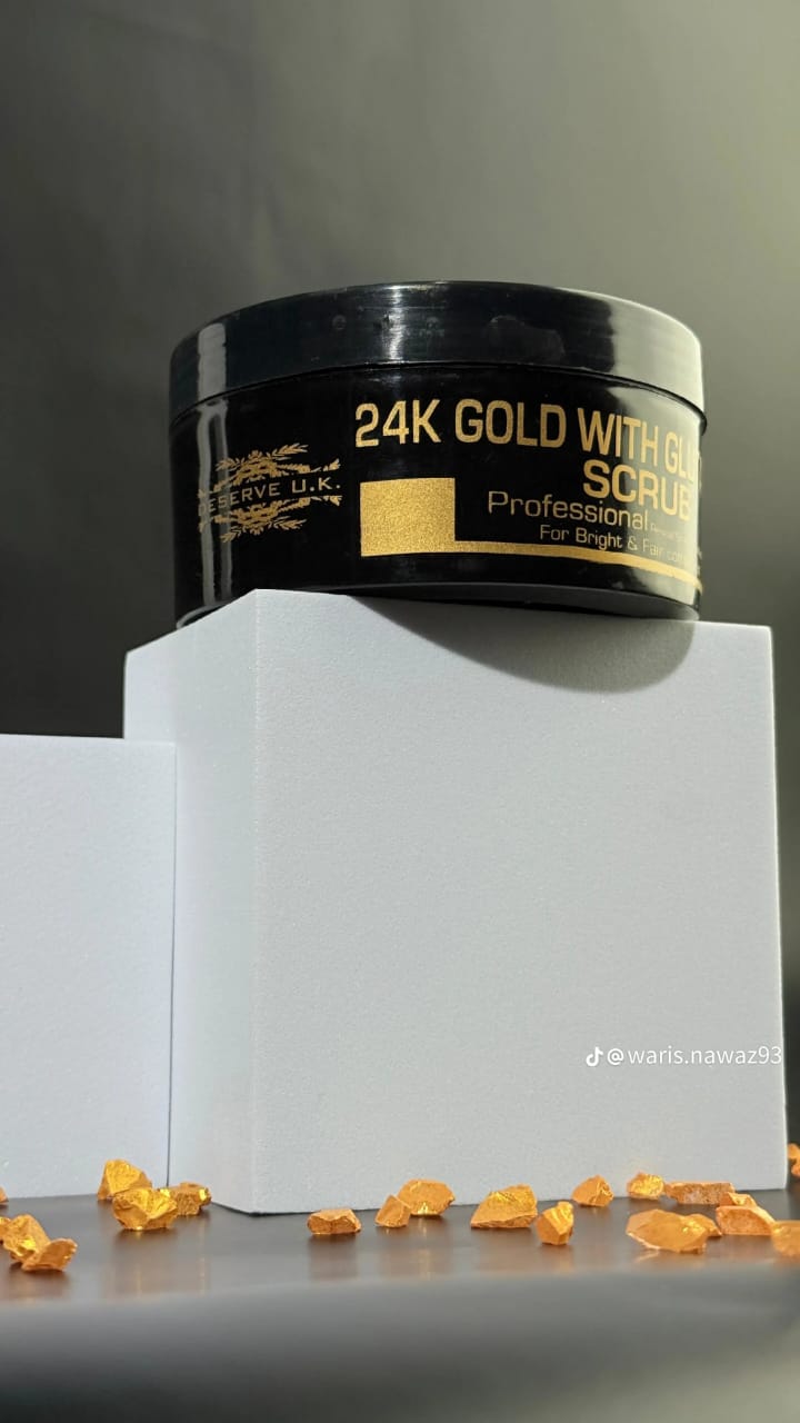 DESERVE U.K. 24K Gold Facial Kit with Glutathione & Essential Vitamins – 7 Step Skincare System