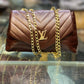 LV Leather Double Zipper Hand Carry Bag